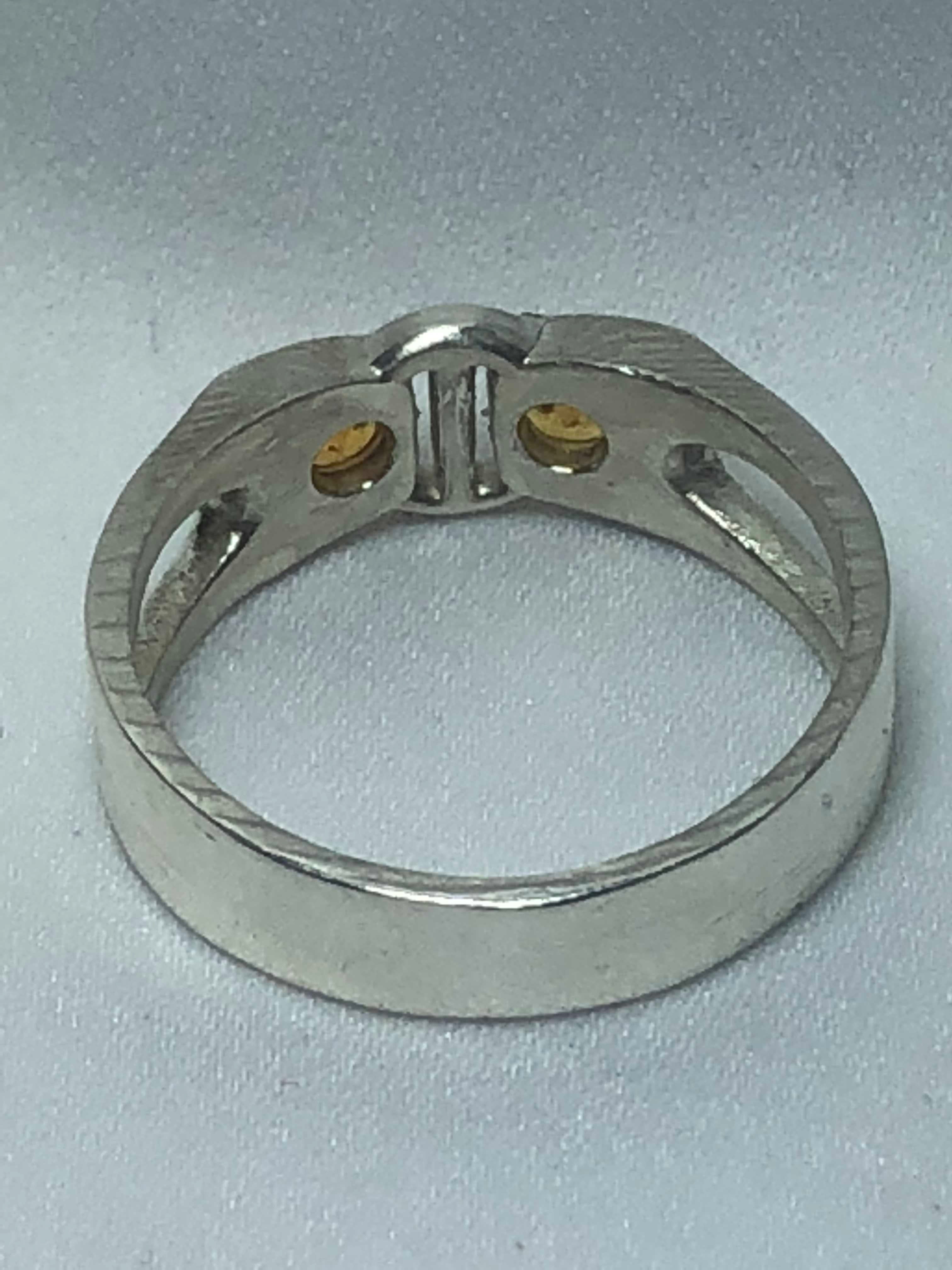 Double Spessartine Silver Ring