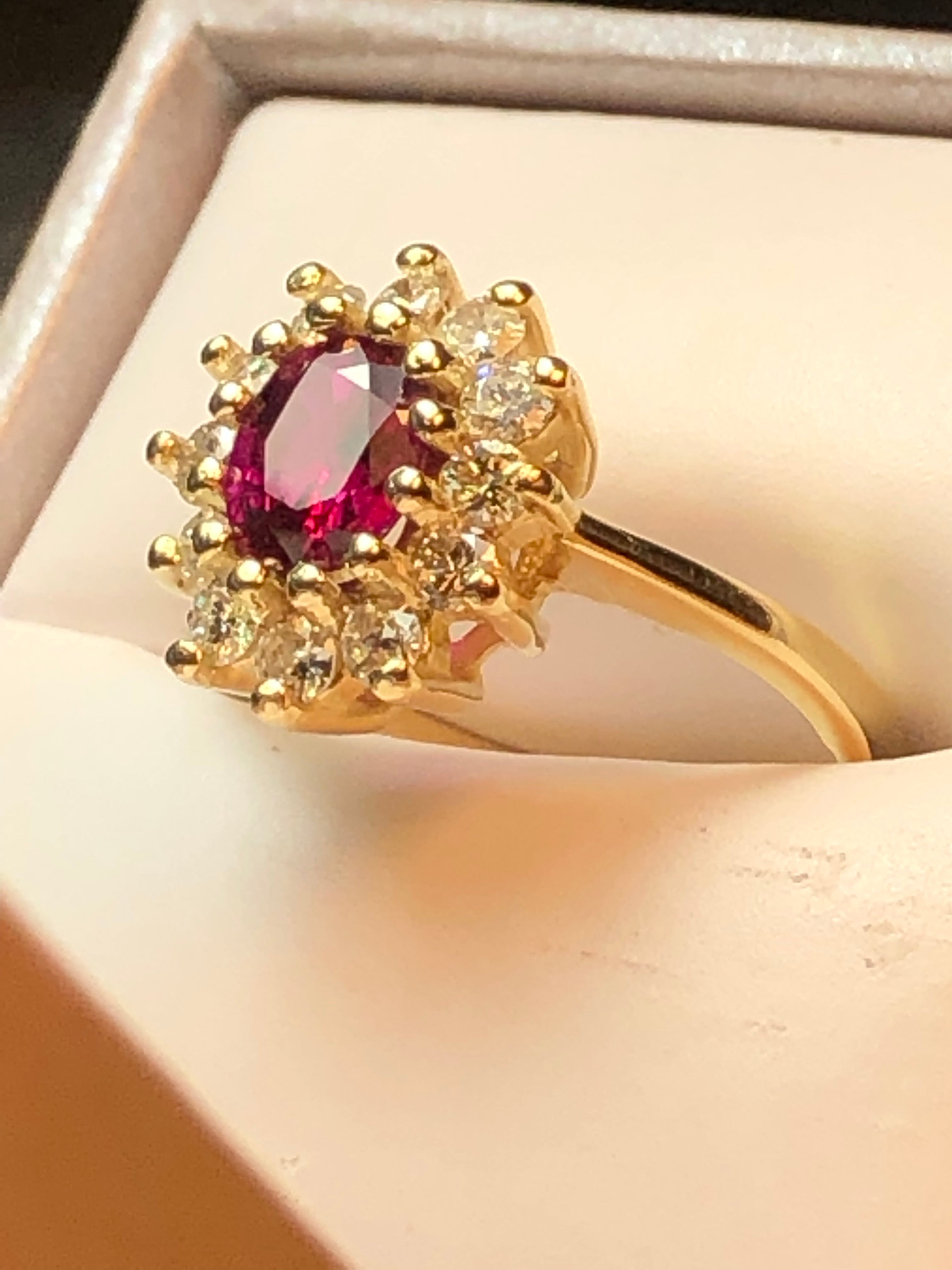 Natural Ruby with Diamonds